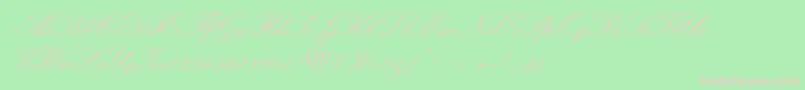 WynnerockscriptTwobold-Schriftart – Rosa Schriften auf grünem Hintergrund