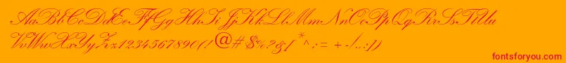 WynnerockscriptTwobold Font – Red Fonts on Orange Background