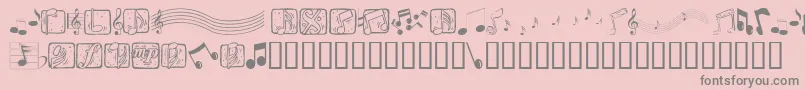 Musicelements Font – Gray Fonts on Pink Background