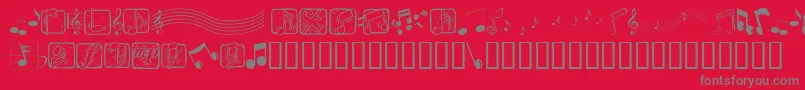 Шрифт Musicelements – серые шрифты на красном фоне