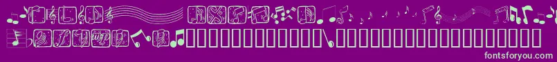 Musicelements Font – Green Fonts on Purple Background