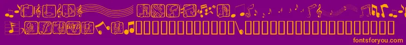 Musicelements Font – Orange Fonts on Purple Background