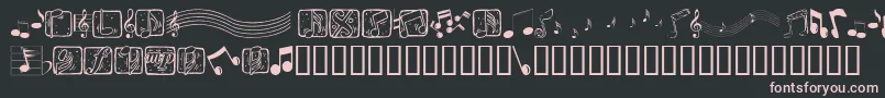 Musicelements Font – Pink Fonts on Black Background