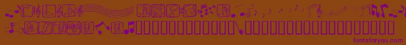 Musicelements Font – Purple Fonts on Brown Background