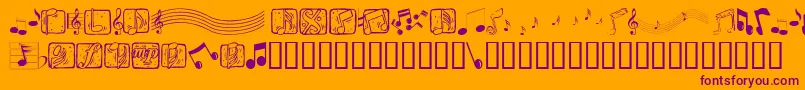 Musicelements Font – Purple Fonts on Orange Background