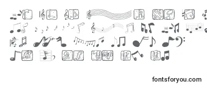 Überblick über die Schriftart Musicelements