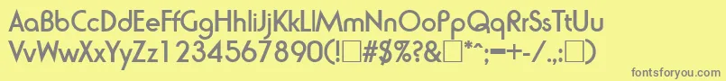 RondaBold Font – Gray Fonts on Yellow Background
