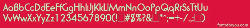 RondaBold Font – Green Fonts on Red Background