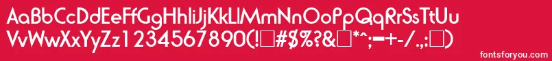 Шрифт RondaBold – белые шрифты на красном фоне