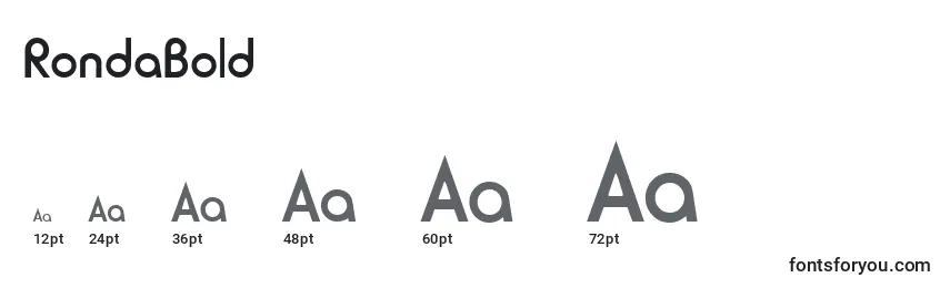 RondaBold Font Sizes