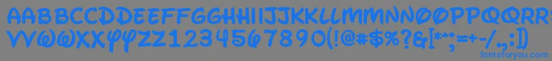 Waltographui Font – Blue Fonts on Gray Background