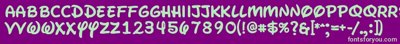 Waltographui Font – Green Fonts on Purple Background