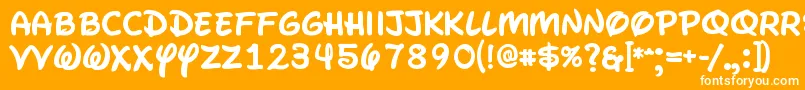 Waltographui Font – White Fonts on Orange Background