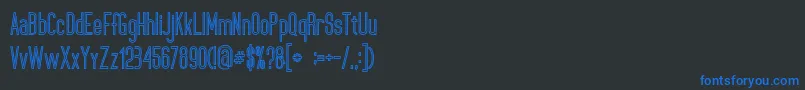 Fonte UltimatumBoldLine – fontes azuis em um fundo preto