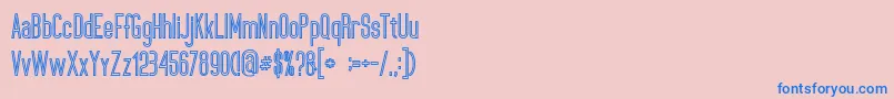 UltimatumBoldLine Font – Blue Fonts on Pink Background