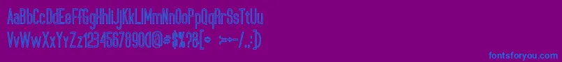 UltimatumBoldLine Font – Blue Fonts on Purple Background
