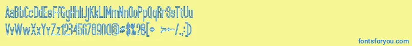 UltimatumBoldLine Font – Blue Fonts on Yellow Background