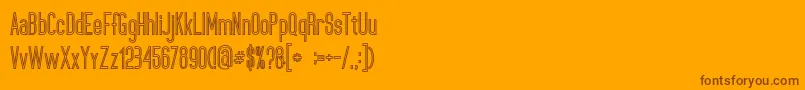 Шрифт UltimatumBoldLine – коричневые шрифты на оранжевом фоне
