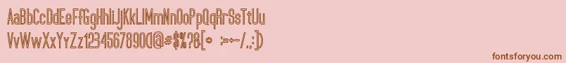 UltimatumBoldLine Font – Brown Fonts on Pink Background