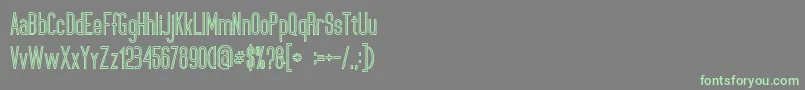 UltimatumBoldLine Font – Green Fonts on Gray Background