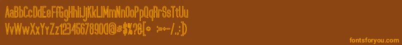 UltimatumBoldLine Font – Orange Fonts on Brown Background