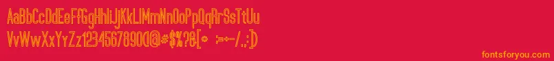 UltimatumBoldLine Font – Orange Fonts on Red Background