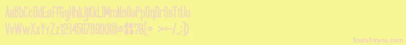 UltimatumBoldLine Font – Pink Fonts on Yellow Background