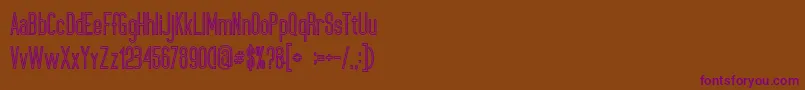 UltimatumBoldLine Font – Purple Fonts on Brown Background