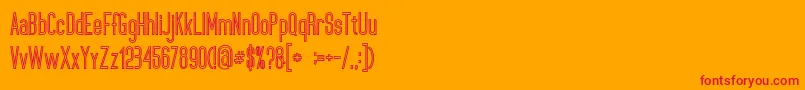 UltimatumBoldLine Font – Red Fonts on Orange Background