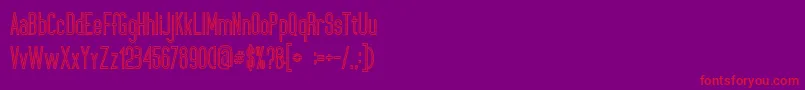UltimatumBoldLine Font – Red Fonts on Purple Background