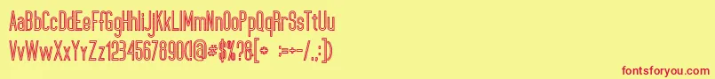 UltimatumBoldLine Font – Red Fonts on Yellow Background