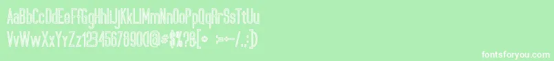 UltimatumBoldLine Font – White Fonts on Green Background