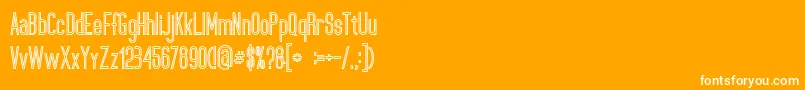 UltimatumBoldLine Font – White Fonts on Orange Background