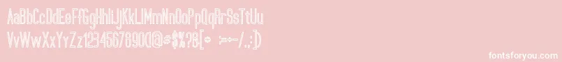 UltimatumBoldLine Font – White Fonts on Pink Background
