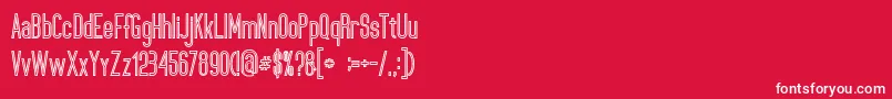 UltimatumBoldLine Font – White Fonts on Red Background