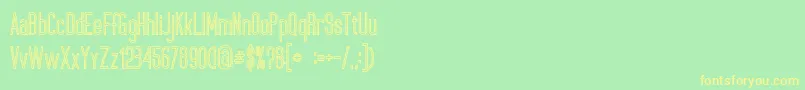 UltimatumBoldLine Font – Yellow Fonts on Green Background