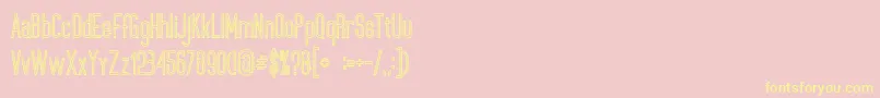 UltimatumBoldLine Font – Yellow Fonts on Pink Background