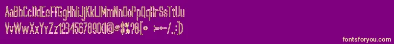 UltimatumBoldLine Font – Yellow Fonts on Purple Background