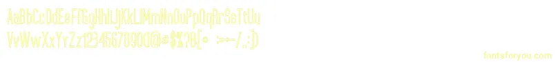 UltimatumBoldLine Font – Yellow Fonts on White Background