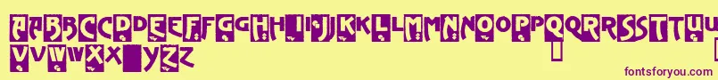 AdvertisingGothicDemo Font – Purple Fonts on Yellow Background