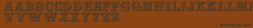 Jfspfair Font – Black Fonts on Brown Background