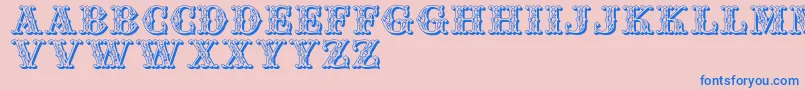 Jfspfair Font – Blue Fonts on Pink Background