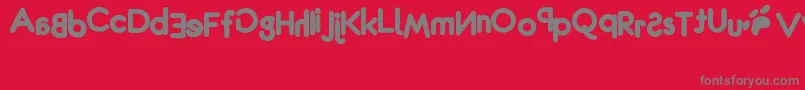 Peitinhu Font – Gray Fonts on Red Background
