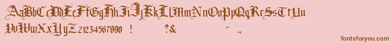 BrokenPlanew Font – Brown Fonts on Pink Background