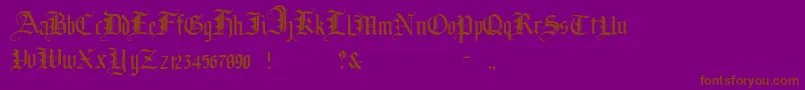 BrokenPlanew Font – Brown Fonts on Purple Background