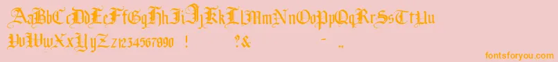 BrokenPlanew Font – Orange Fonts on Pink Background