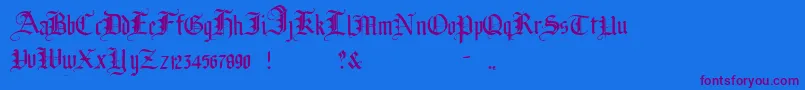 BrokenPlanew Font – Purple Fonts on Blue Background