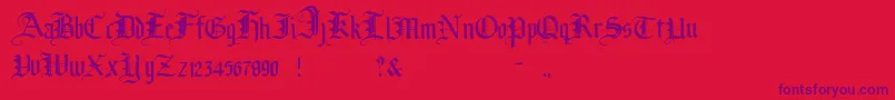 BrokenPlanew Font – Purple Fonts on Red Background