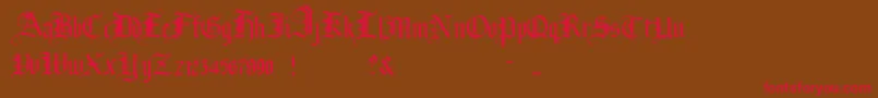 BrokenPlanew Font – Red Fonts on Brown Background