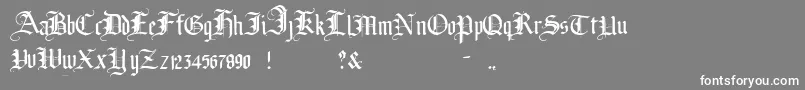 フォントBrokenPlanew – 灰色の背景に白い文字
